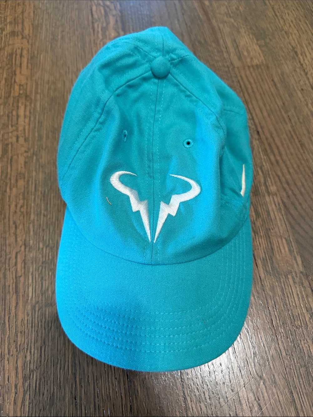 Nike NADAL tennis Kids Turquoise Baseball Cap with White Logo